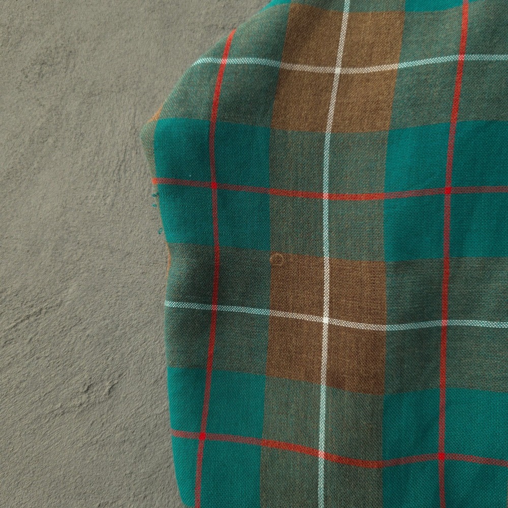 Vintage 70s Albert Butwick Green Plaid Flannel Shirt XL Long Sleeve - Picture 6 of 11